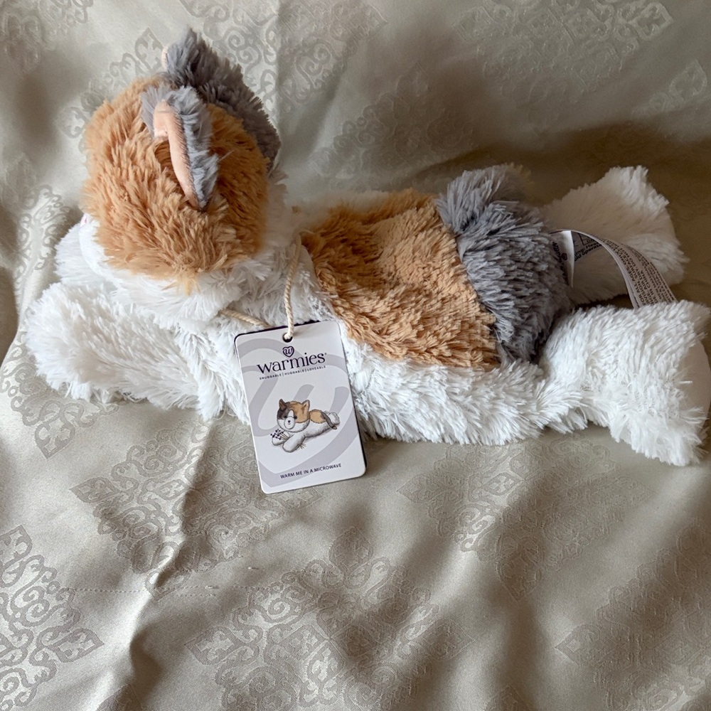 New Warmies French Lavender Scented Microwavable Adorable Plush Cat - Picture 2 of 4